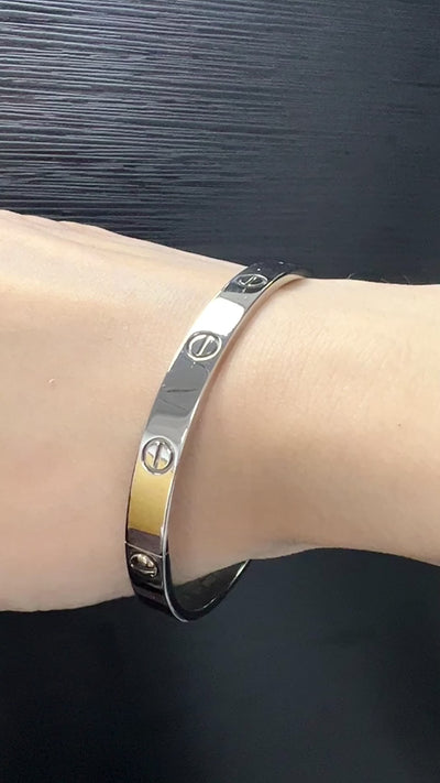 Cartier 18k White Gold Love Bangle Bracelet