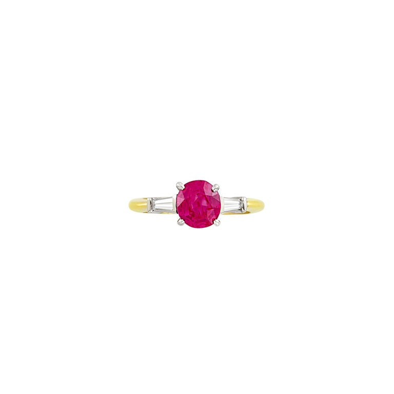 Tiffany & Co. 18 Karat Gold, Platinum, Ruby and Diamond Ring