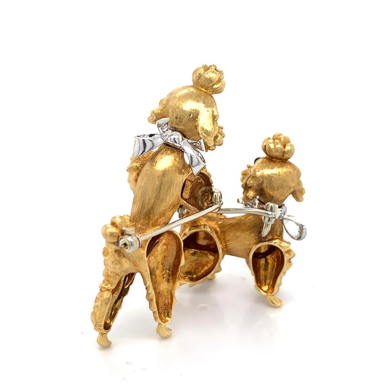 Cartier set of Diamond and Gold Dog Brooches