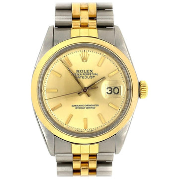 18 Karat Yellow Gold Sterling Steel Rolex Watch