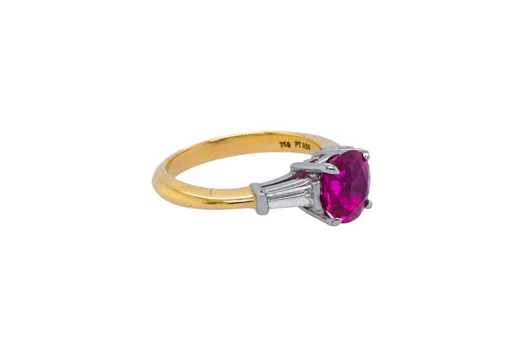 Tiffany & Co. 18 Karat Gold, Platinum, Ruby and Diamond Ring
