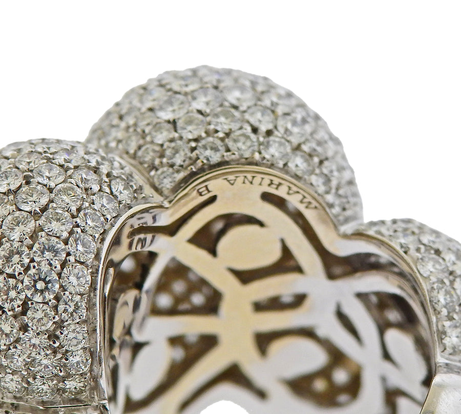 Marina B 18 Karat White Gold Diamond Ring