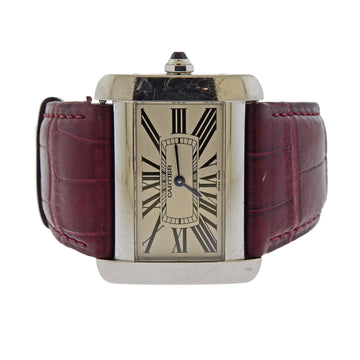 Cartier Tank Divan Stainless Steel Unisex Wristwatch
