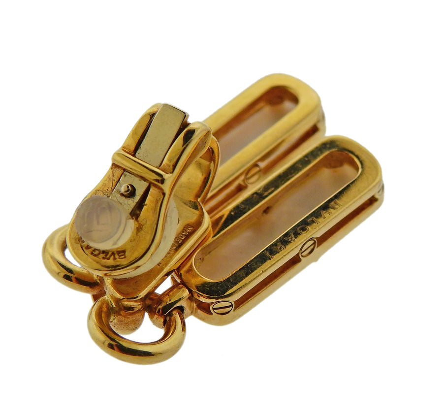 Bulgari Optical Illusion Mother of Pearl Gold Earrings