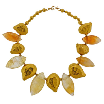 Gold Amber Necklace