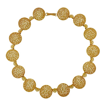 Buccellati 18 Karat Gold Open Works Filigree Round Necklace