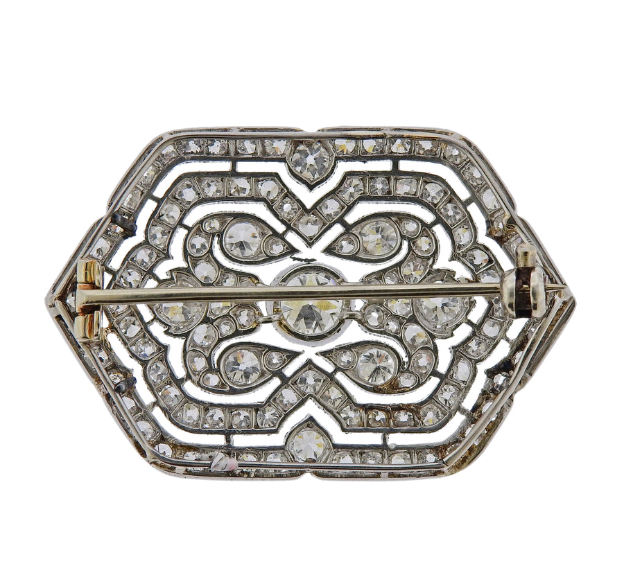 Cartier Art Deco 1920s Diamond Platinum Brooch