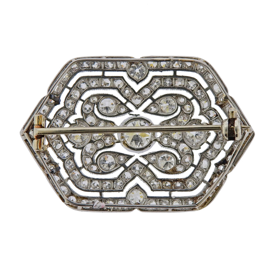 Cartier Art Deco 1920s Diamond Platinum Brooch