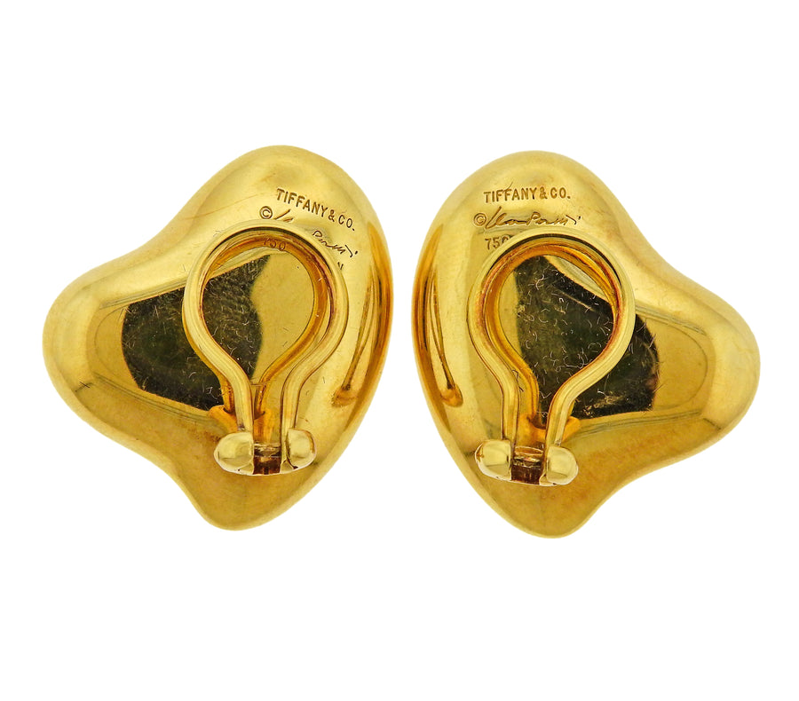 Tiffany & Co Elsa Peretti Design Heart Earrings