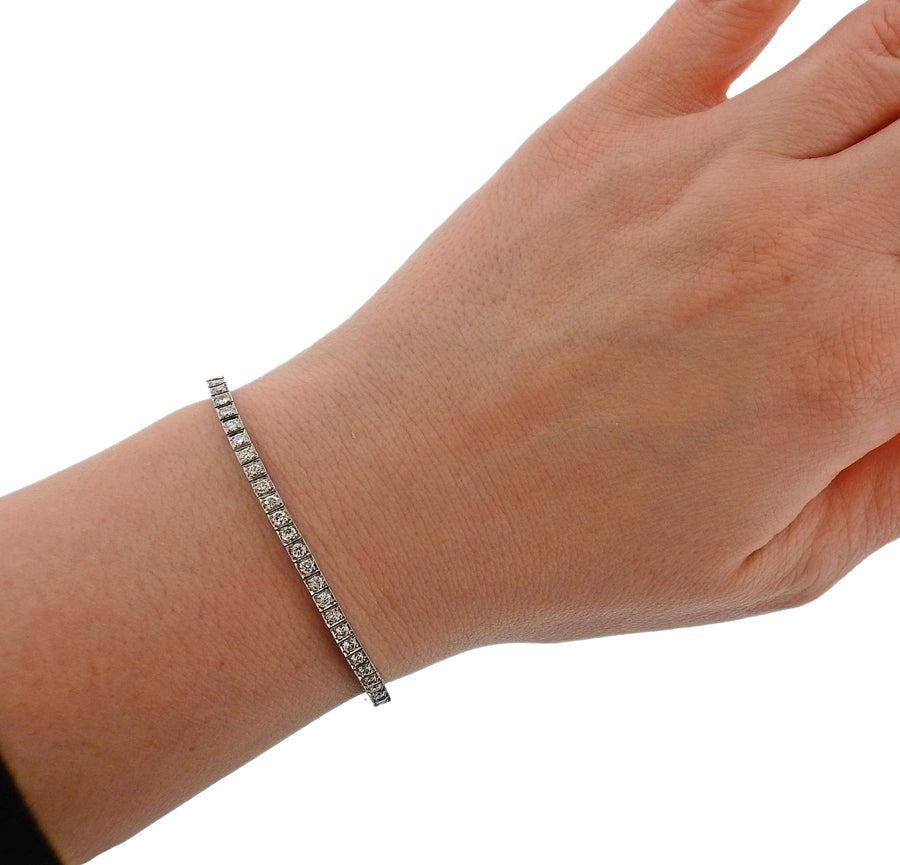 Classic Diamond Gold Tennis Bracelet