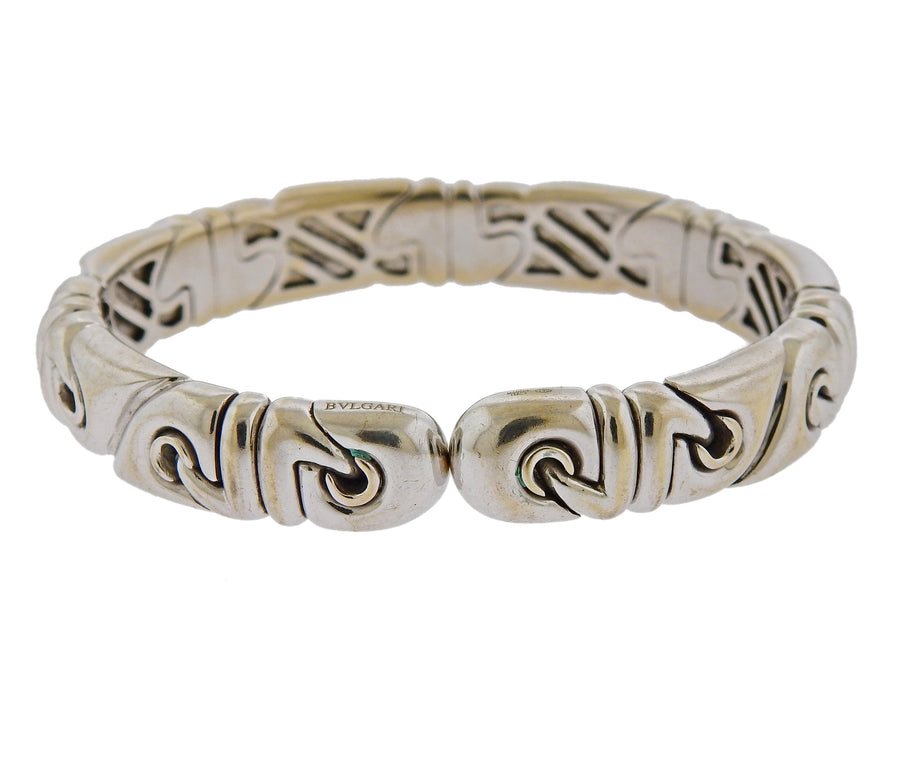 Bulgari Serpenti Bangle Bracelet in 18kt White Gold with Black Onyx - Bvlgari  Jewelry
