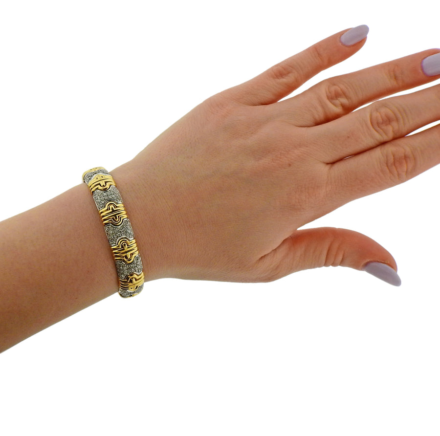 Diamond Gold Flexible Bracelet