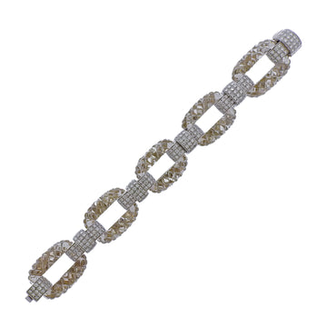 Vettori Carved Crystal Diamond Gold Bracelet