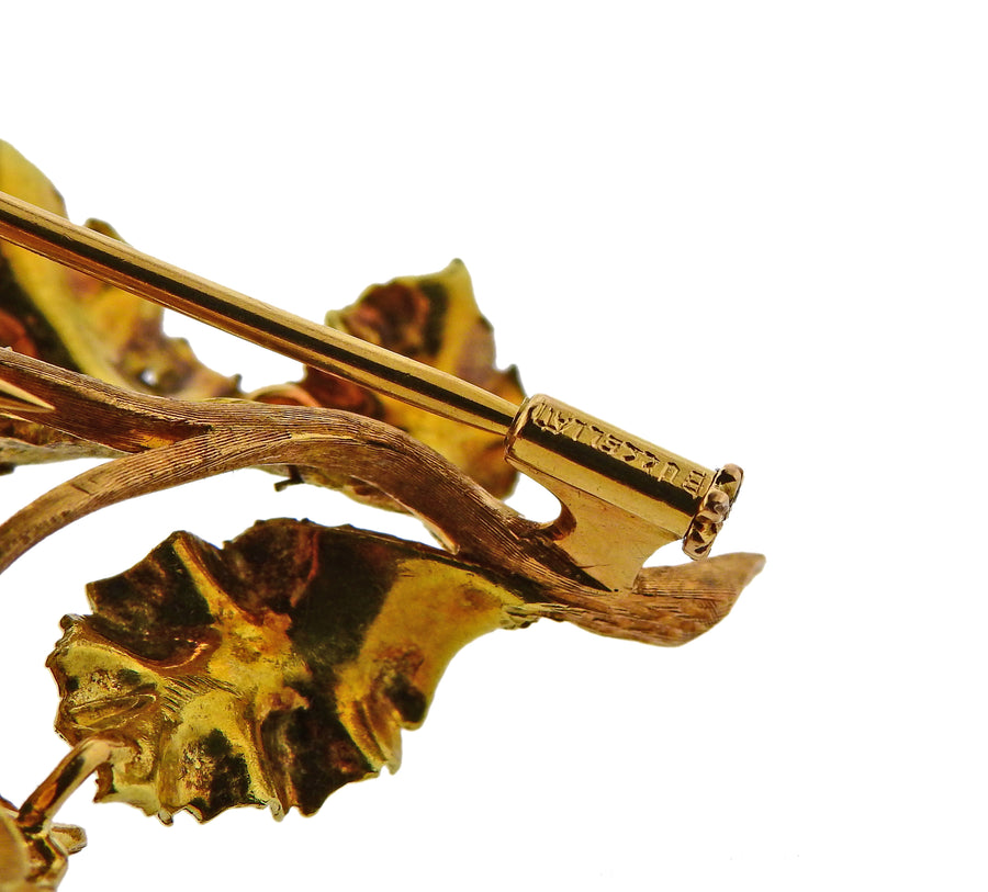 Buccellati Turquoise Gold Brooch Pin