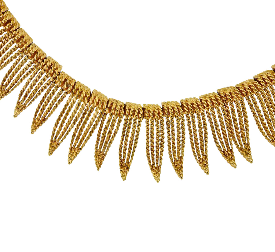 Honora Gold Feather Motif Necklace
