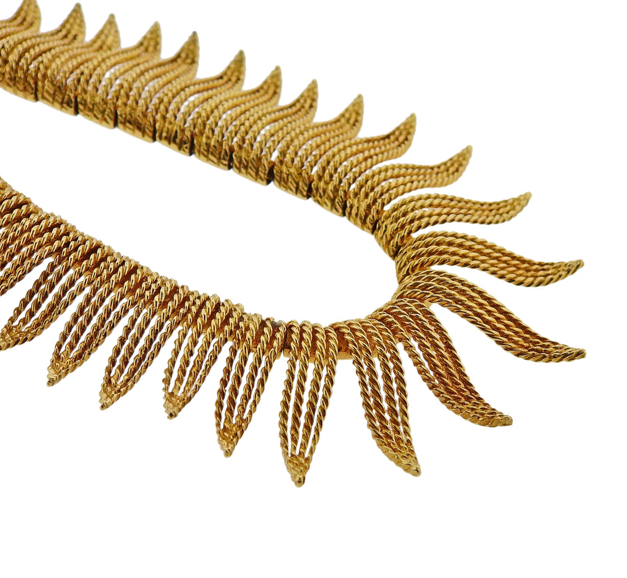 Honora Gold Feather Motif Necklace