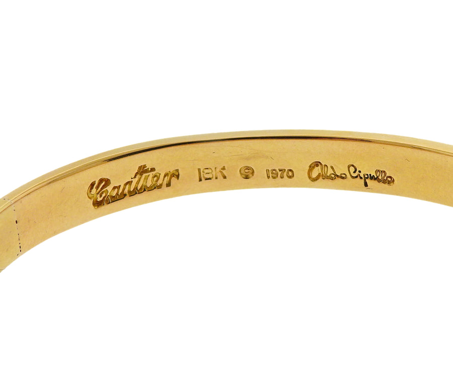 Cartier Aldo Cipullo 1970s Original Love Gold Bracelet