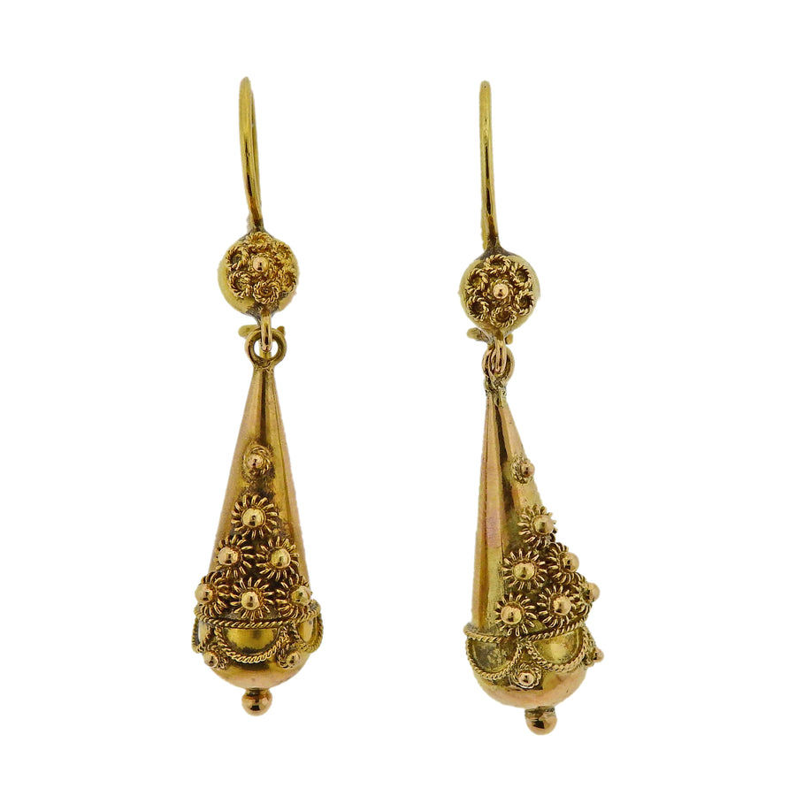 Castellani Gold Drop Earrings