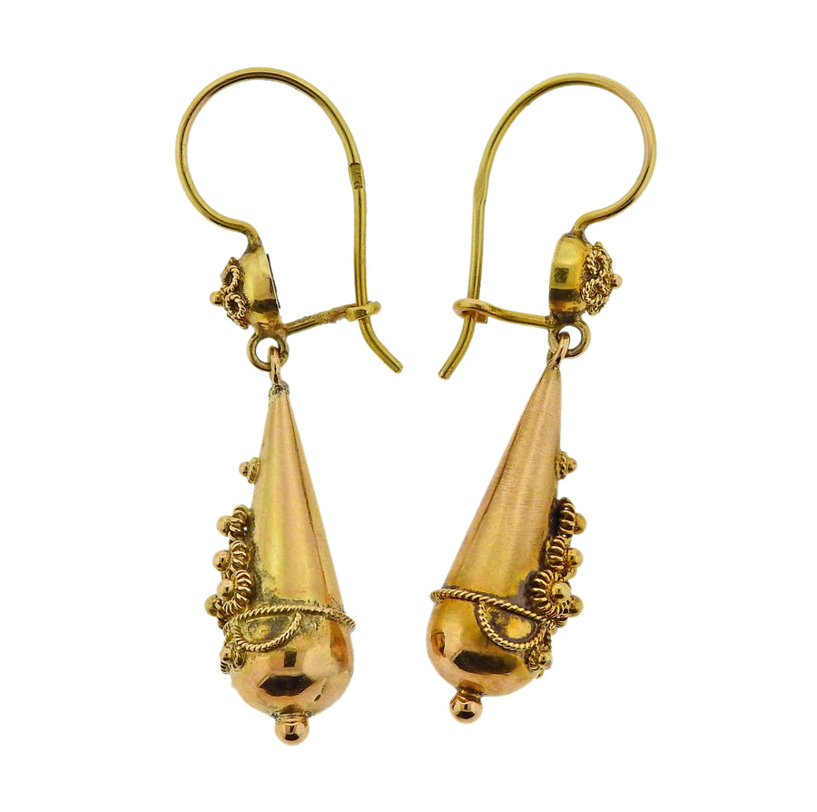 Castellani Gold Drop Earrings