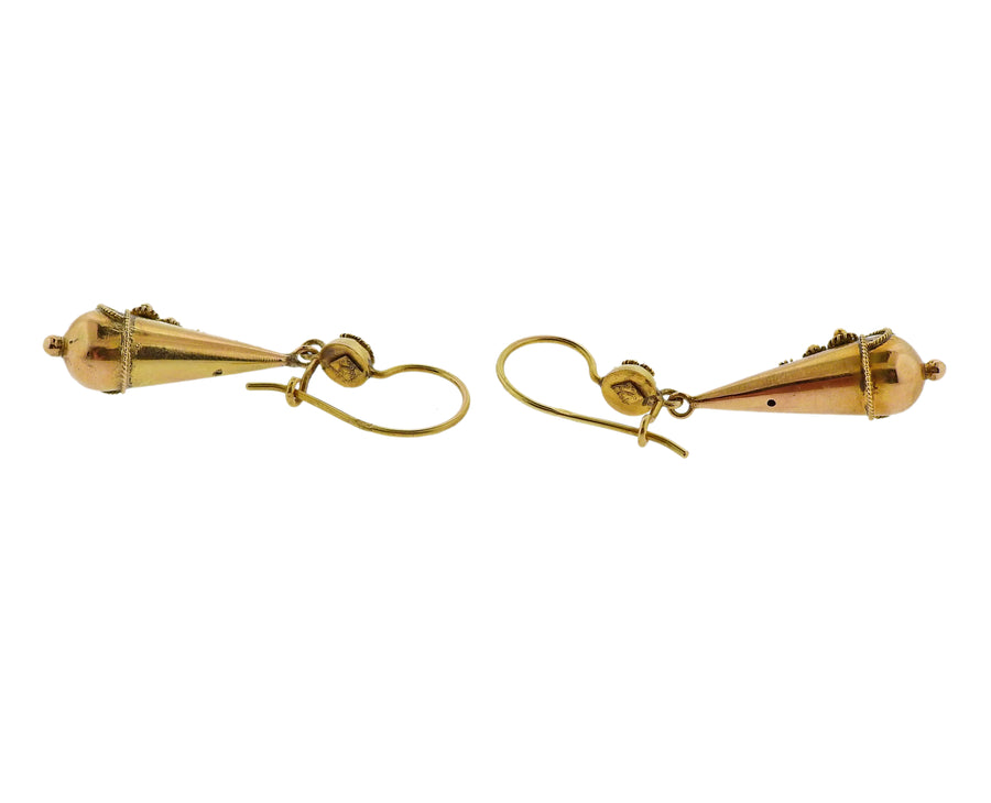 Castellani Gold Drop Earrings