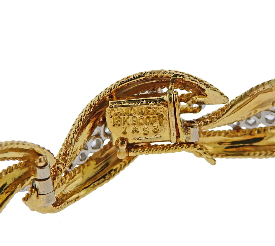 David Webb Diamond God Platinum Bracelet