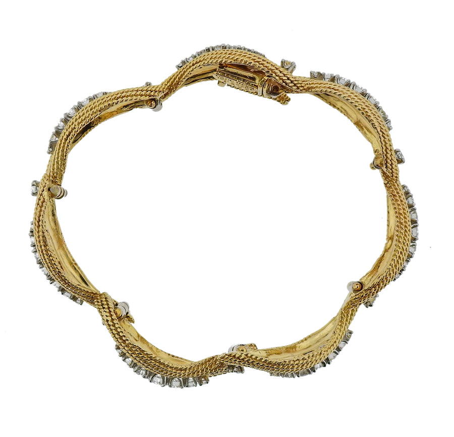 David Webb Diamond God Platinum Bracelet