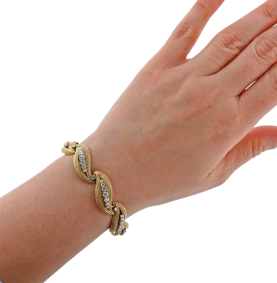 David Webb Diamond God Platinum Bracelet