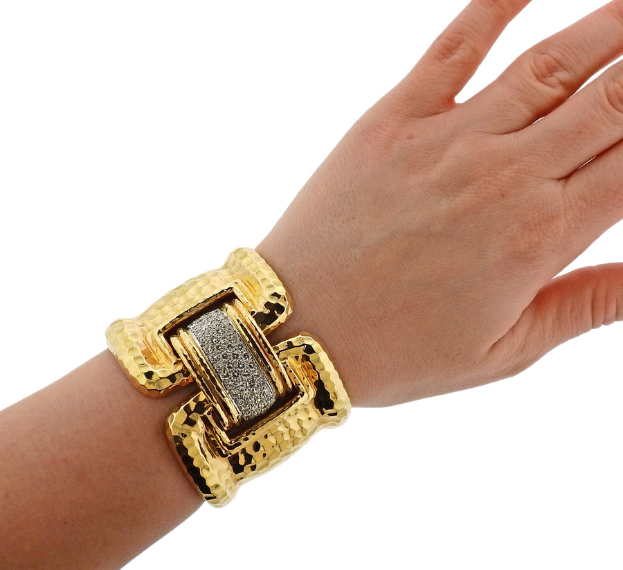 Emanuela Duca Gold Colibri Cuff Bracelet