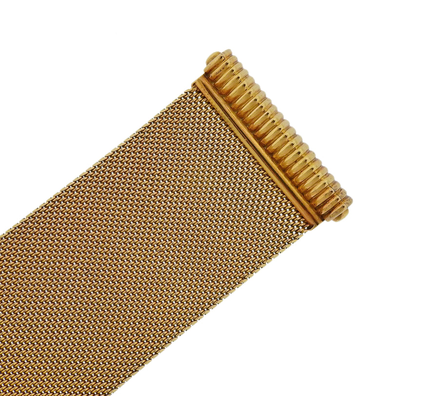 Wide Gold Mesh Bracelet