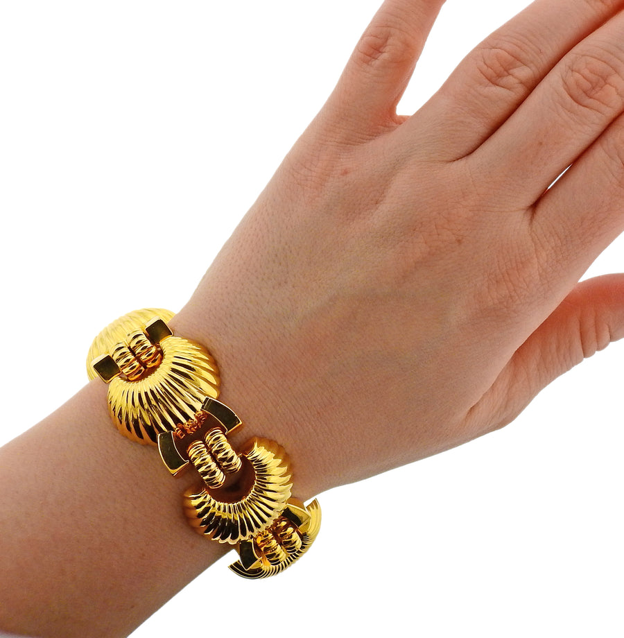 1980s Gold Link Bracelet