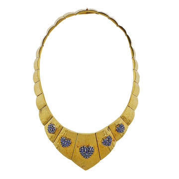 Gucci Sapphire Gold Heart Necklace