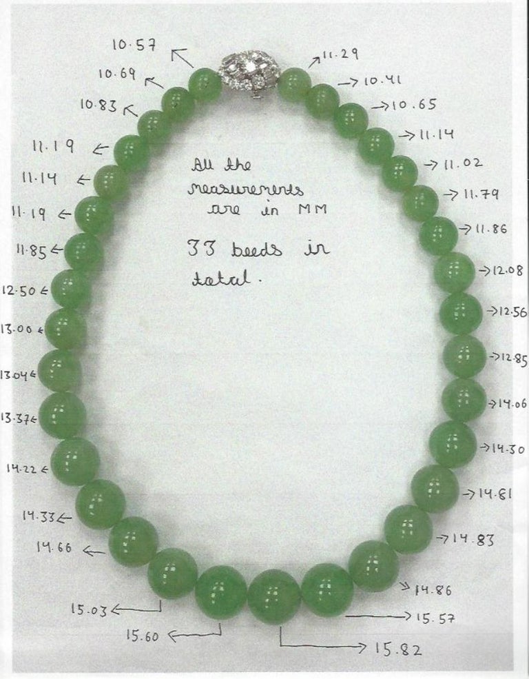 Bvlgari, Very important Large Natural Jade Jadeite and Diamond Necklace