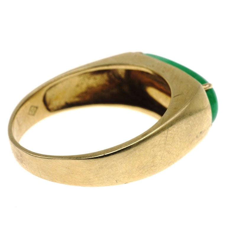 Jadeite Jade and Gold Ring