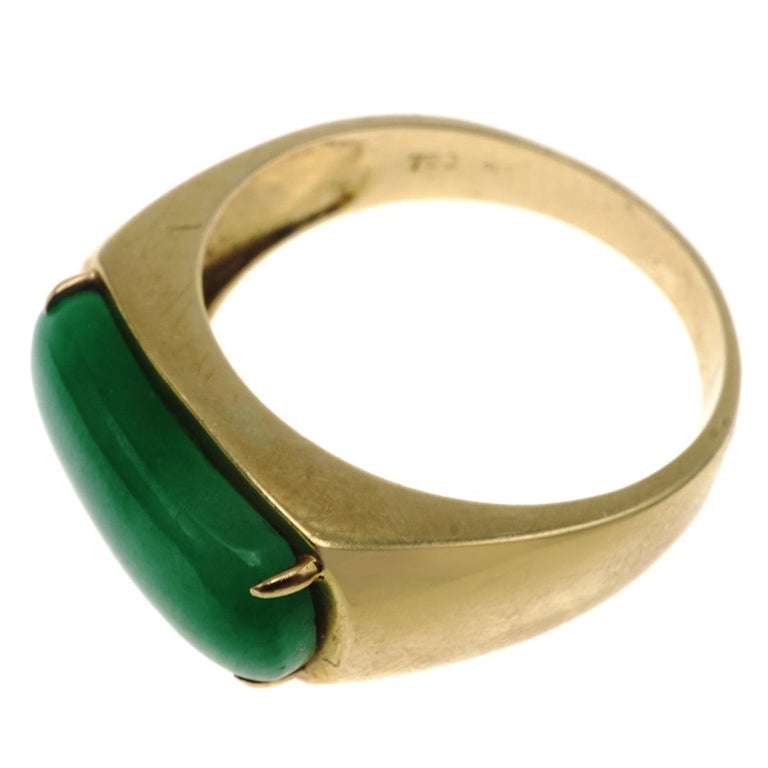 Jadeite Jade and Gold Ring