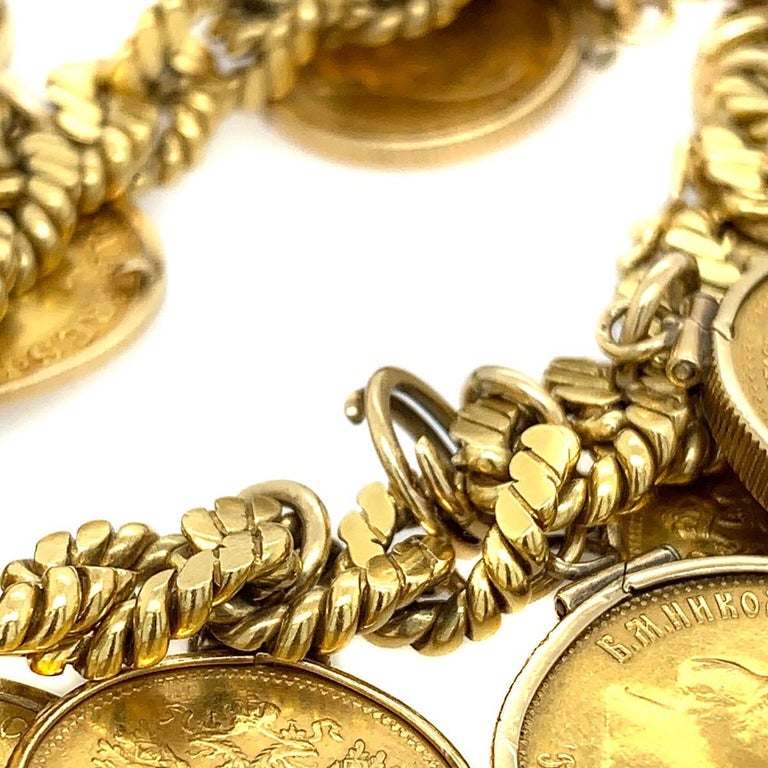 Van Cleef & Arpels Vintage 18 Karat Gold Coin Bracelet