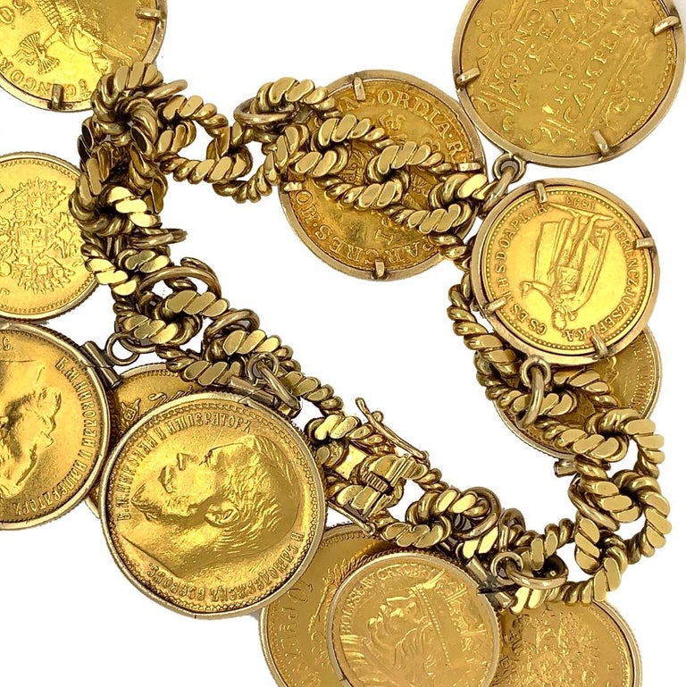 Van Cleef & Arpels Vintage 18 Karat Gold Coin Bracelet